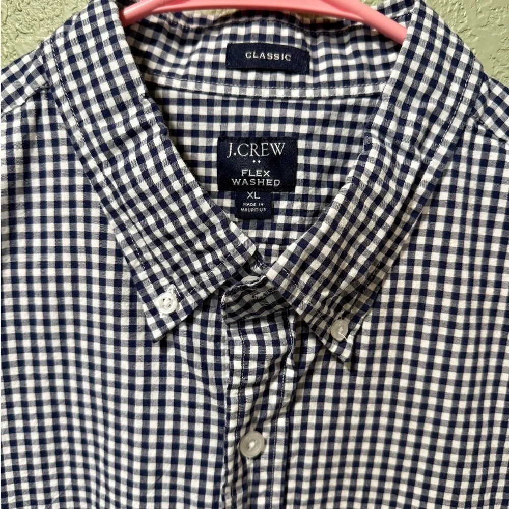 J. Crew Black and White Gingham Shirt